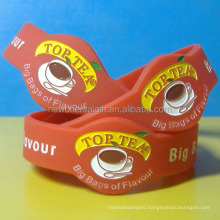 Custom Shape Debossed Color Filled Silicone Wristbands